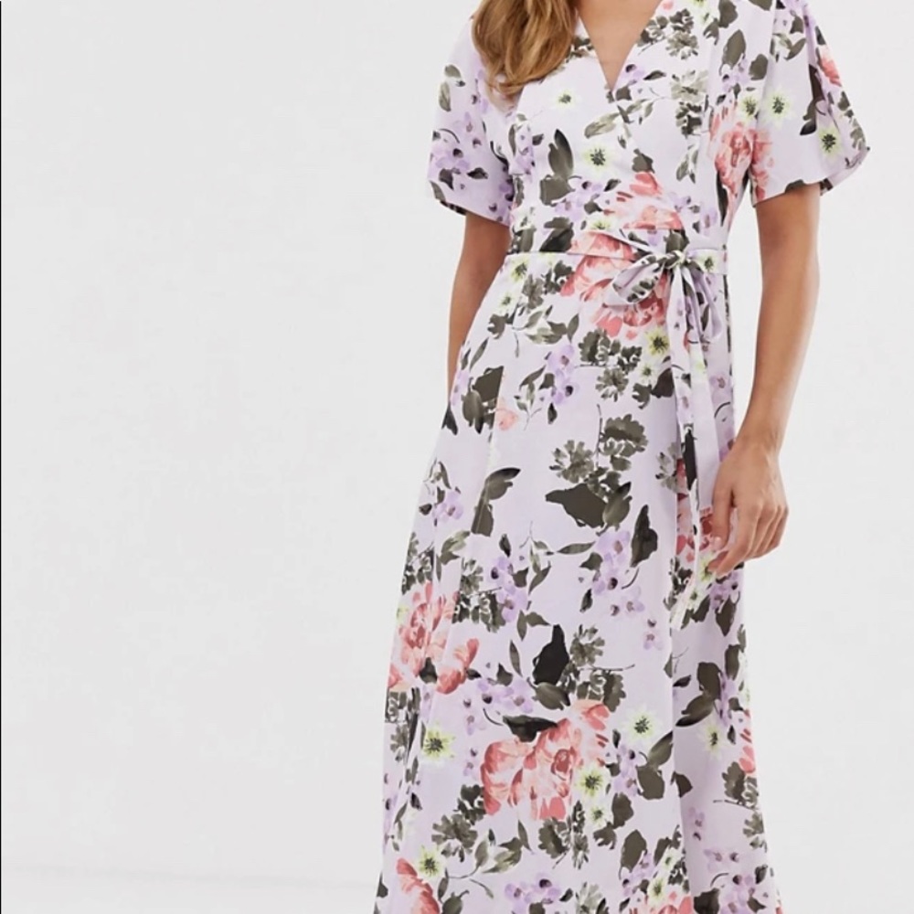 French Connection Crepe Floral Wrap Dress